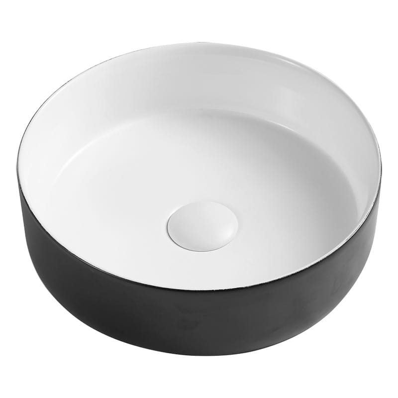 Rose B&W Matt basin 5 Rose Black Matt