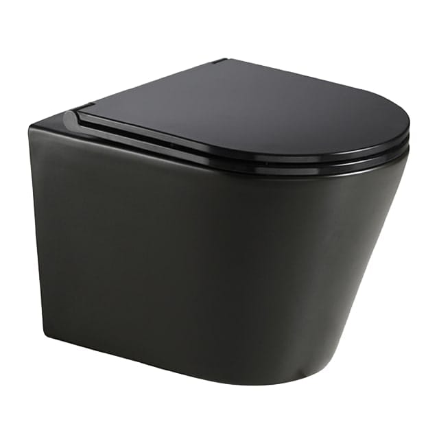 Clement Black wall-mounted rimless toilet 6 WF00070 clement black
